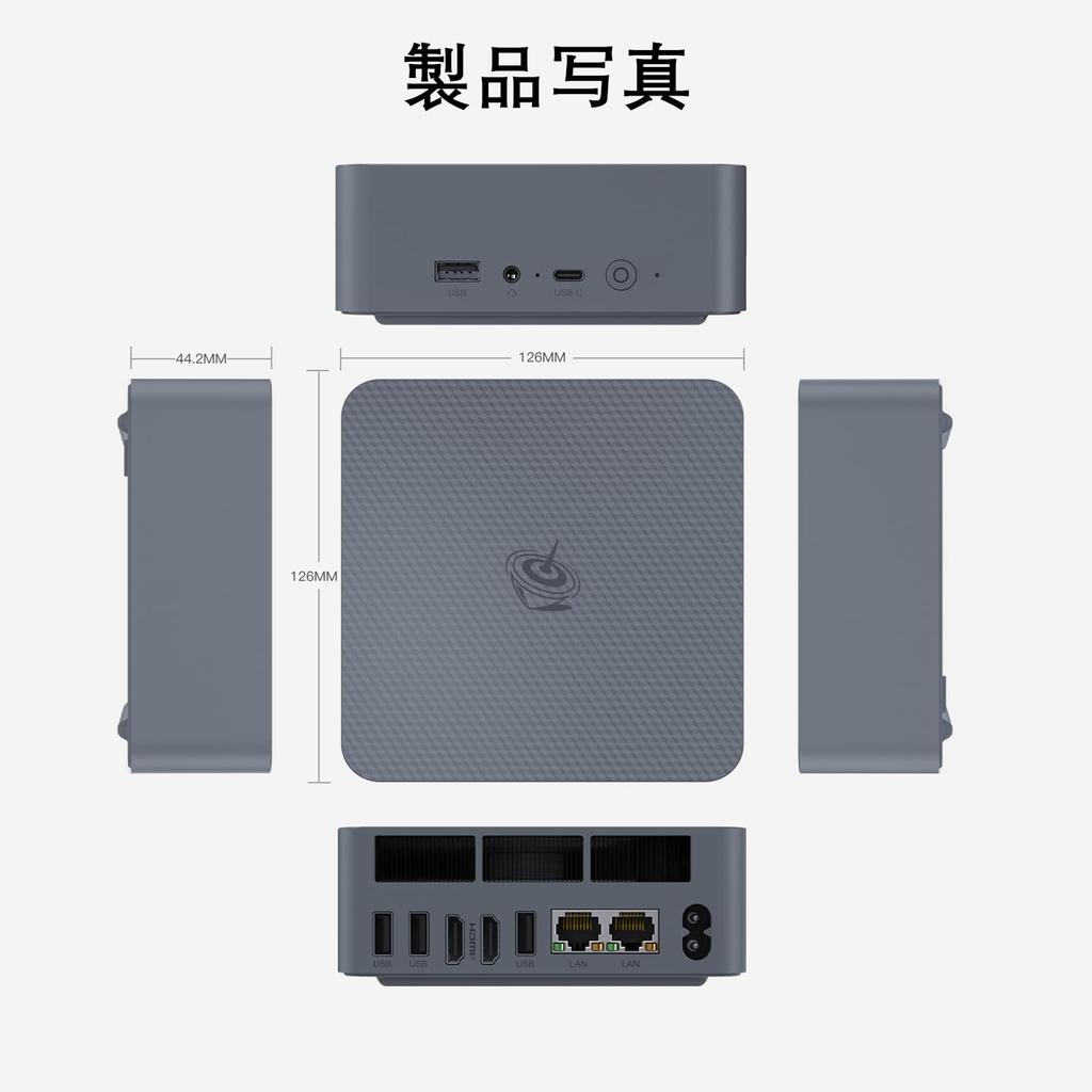 Мини-ПК Beelink EQR5, блок питания Ryzen7, 16 ГБ оперативной памяти DDR4, 500 ГБ SSD, небольшой ПК с двумя локальными сетями, модернизированный холодный воздух, 2 одновременных экрана 5825U, встроенный M.2