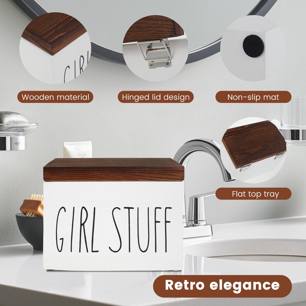 Органайзер для тампонов Держатель для ватных дисков Контейнер для хранения тампонов Практичный контейнер для хранения тампонов и прокладок с крышкой Большая вместимость