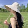 50+ UPF Sun Protection Hat Anti-UV Women Bucket Hats Fashion Wide Brim Sun Hat  with Neck Cover