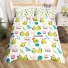 Avocado Bedding Set Full Queen Galaxy Comforter Cover for Kids Teen,Kawaii Fruit Duvet Cover Cartoon Tropical Food Bedroom Decor