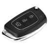 Flip 3 Button Remote Key Fob Case Shell Cover Fit For Hyundai Santa Fe (ix45) 20132014