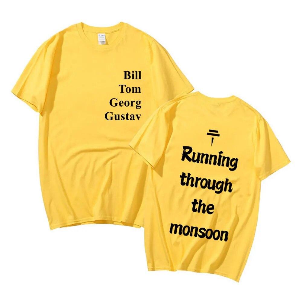 Рок-группа Tokio Hotel Monsoon Футболка с принтом Летняя мужская подростковая модная трендовая футболка унисекс Женская высококачественная хлопковая футболка большого размера