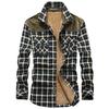Winter New Men's Fleece Thickened Long-sleeved Plaid Shirt