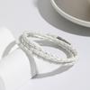 European, American men and women handmade multi-layer woven creative bracelet popular hand rope pu leather bracelet small gift