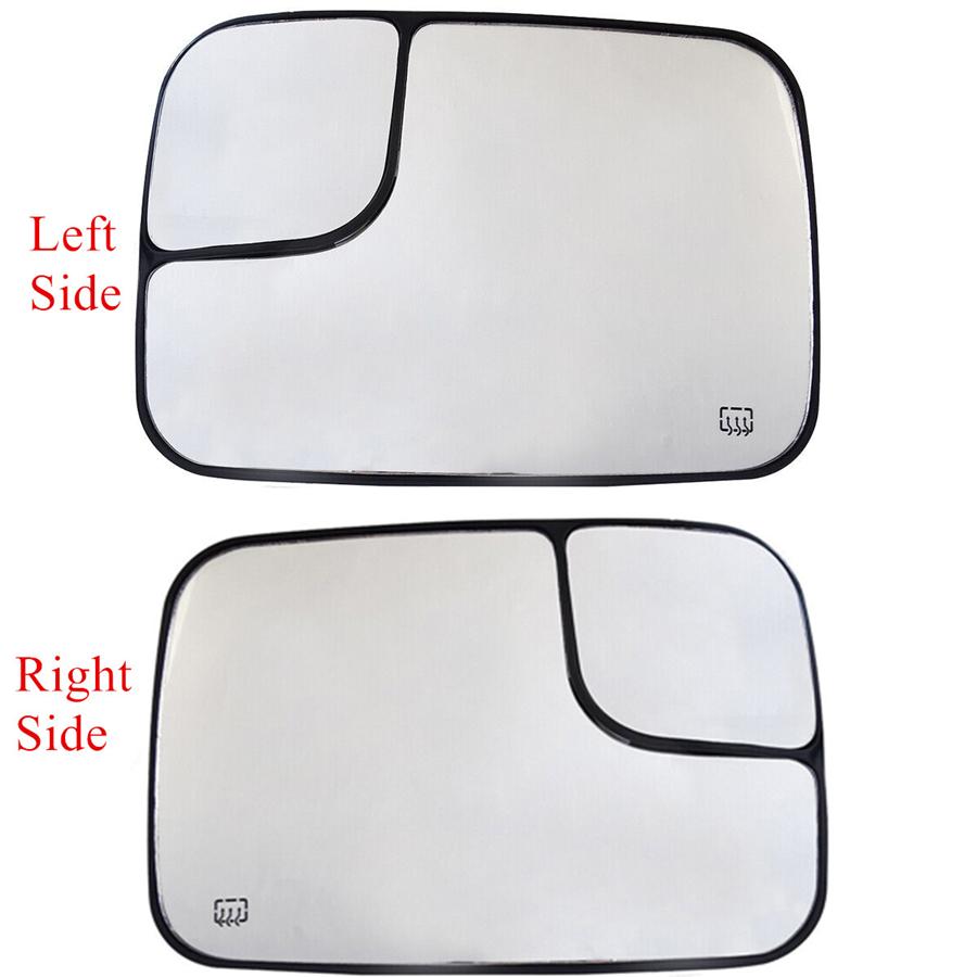 2X Power Heated Towing Mirror Glass For 05-09 Dodge Ram 1500 2500 3500 5161010Aa