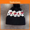 Red Cherry Knit Hat For Women Winter Warmth And Fashion Accessory