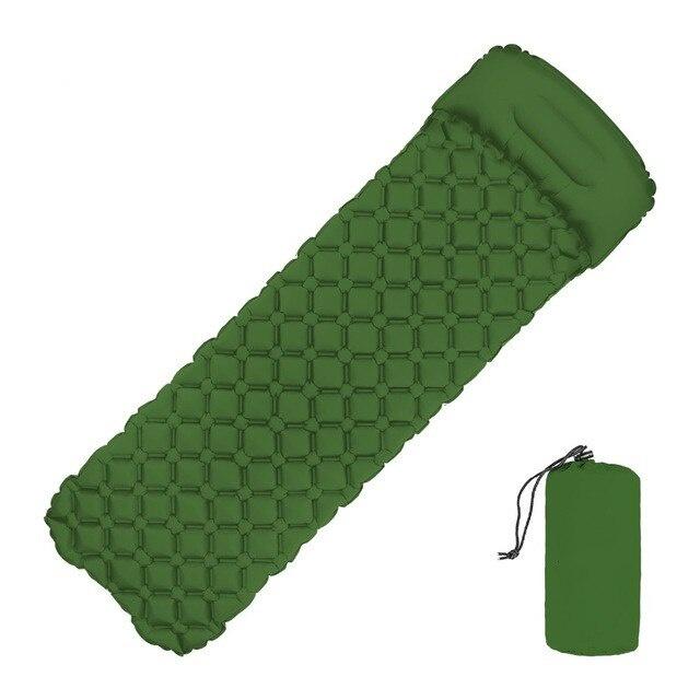 Ultralight Inflatable Sleeping Pad Fast Filling Air Bag Camping Mat Inflatable Mattress with Pillow Life Rescue Cushion Pad Bed