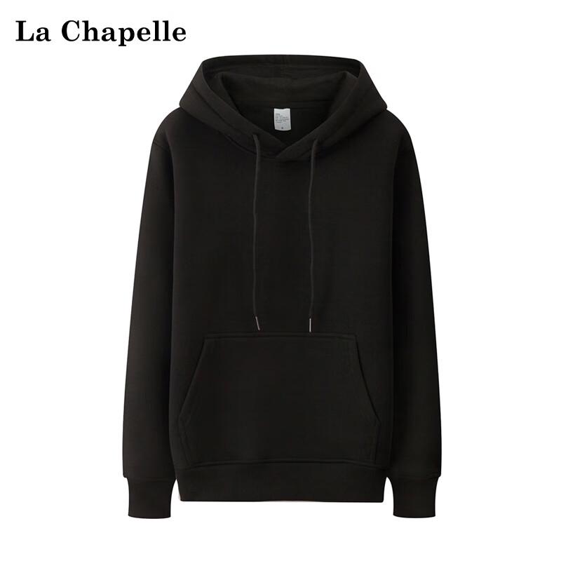 La Chapelle Unisex Solid Color Pullover Hooded Sweatshirt