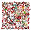 100 New Christmas Personalized Decoration Graffiti Stickers Mobile Phone Skateboard Suitcase Waterproof No Glue Stickers