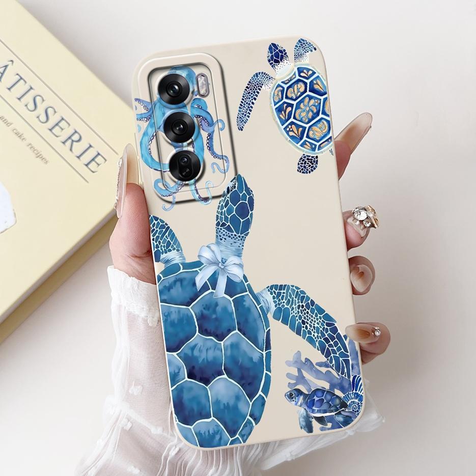 For Oppo Reno 12 Pro Case CPH2629 New Fashion Candy Painted Cover Soft TPU Matte Phone Case For Oppo Reno12 Pro 5G Fundas Bumper