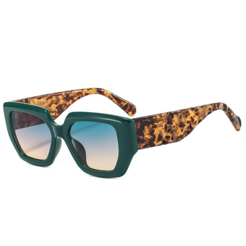 SO & EI Ins, популярные модные солнцезащитные очки «кошачий глаз», женские ретро красочные градиентные оттенки UV400, трендовые мужские квадратные солнцезащитные очки