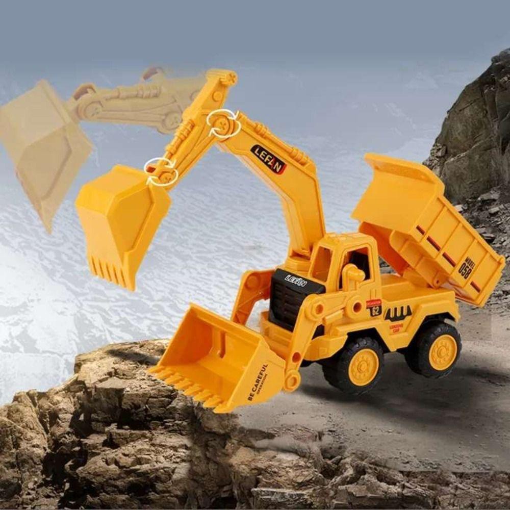 Vehicles Toy Engineering Car Toy Yellow Children Excavator Toy Dump Truck Model Toy  Parent-child
