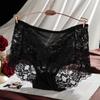 Women High Waist Briefs Lace Floral Panties Sexy Transparent Underwear Seamless Female Hollow Out Lingerie