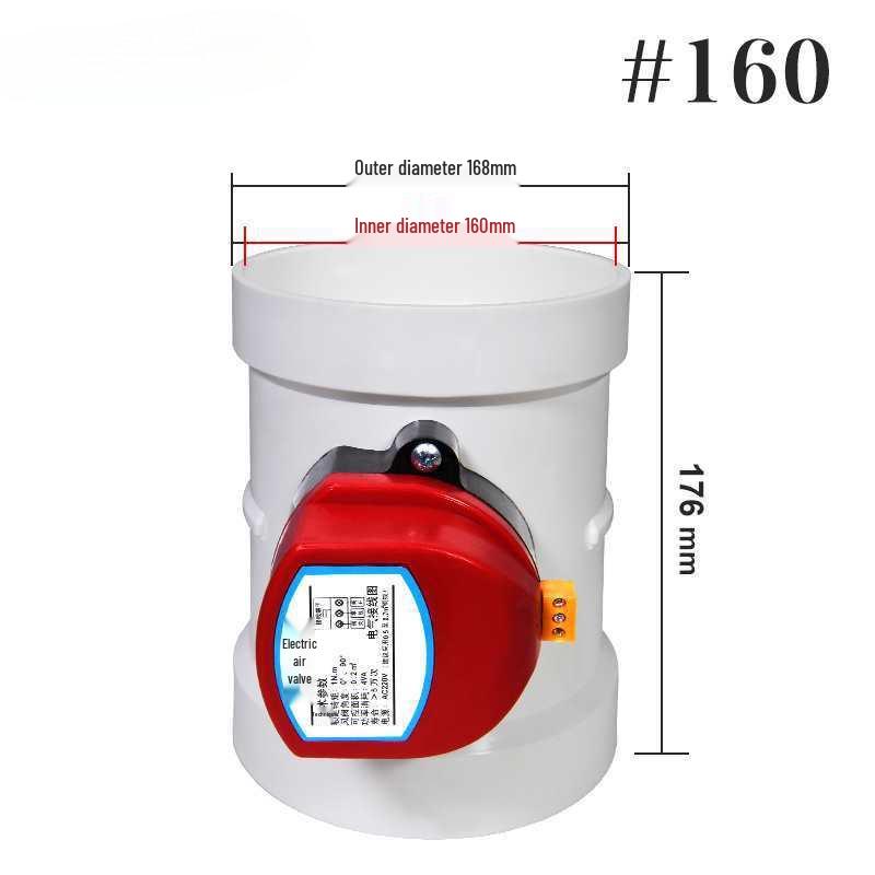 Пластиковый ПВХ Электрический Герметичный Бабочковый Клапан с Силиконовым Уплотнением для Регулирования Расхода Воздуха в Трубопроводах