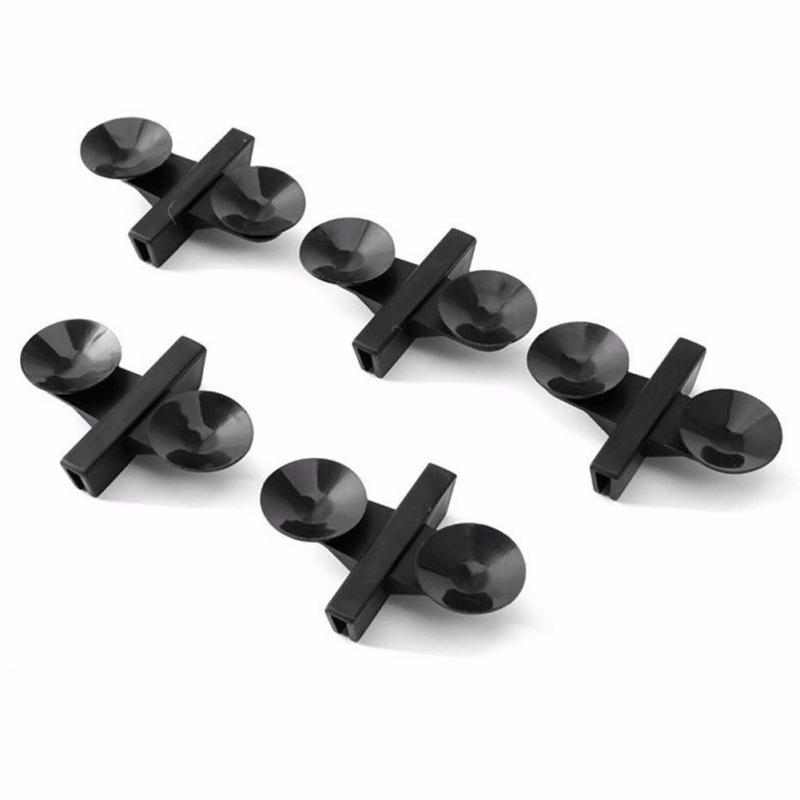 5 шт./набор Черный Аквариум Разделитель для Рыбок Присоска Держатель Листа