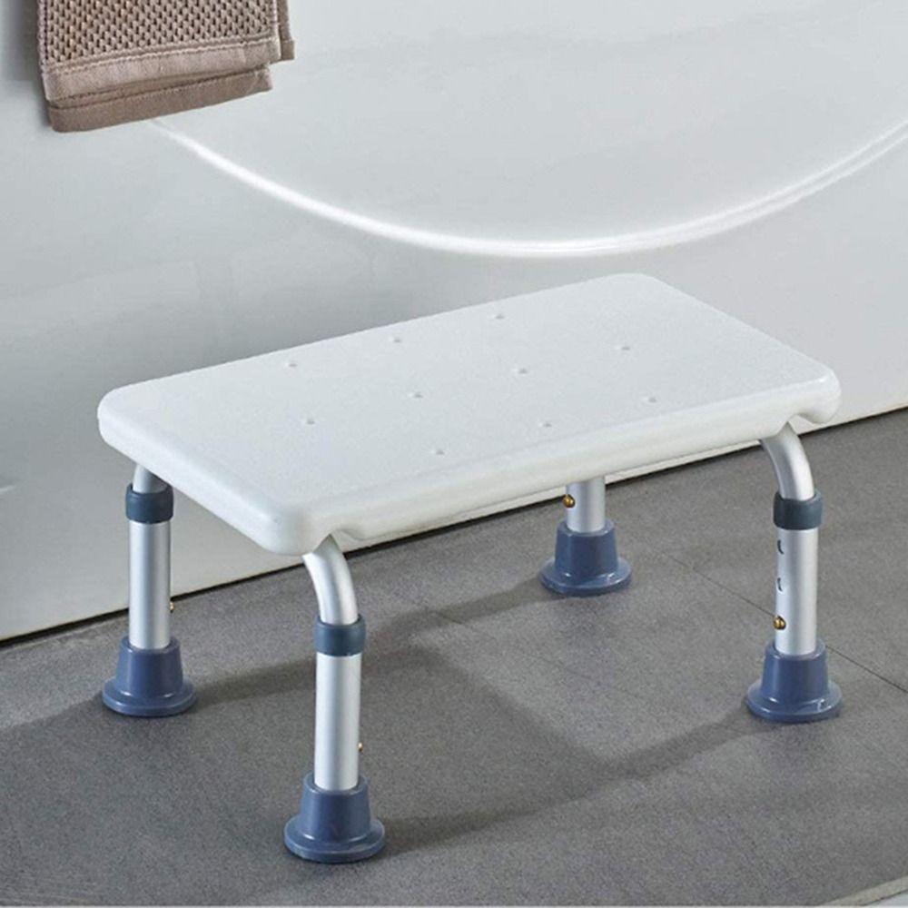Портативный стул для ванны с нескользящими ножками, подставка для ног, удобные сиденья для душа и туалета
