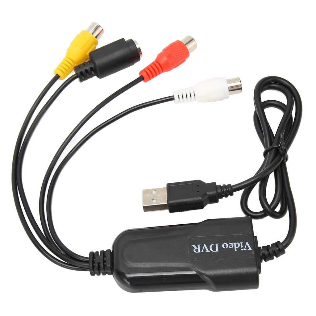 Video Capture Card Device RCA to USB Sound Video Converter VHS DV VCR Hi8 DVD to Digital Converter for Windows for OS X