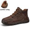 Men's High-top Casual Shoes Handmade Plush Shoes Casual Shoes Autumn and Winter Plus Size 39-48