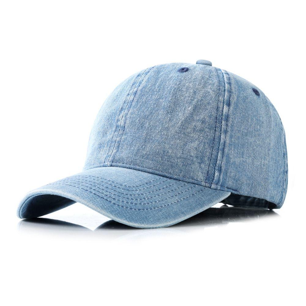 Hip Hop Sun Hat Solid Color Peaked Hat Casual Denim Baseball Cap Girl