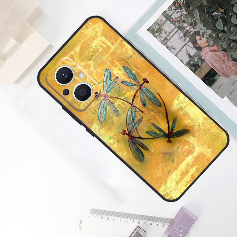Чехол 'Стрекоза' для OPPO Reno 11F 4Z 5Z 8T 10 Pro 4 6 7 8 5 Lite OPPO Find X6 Pro X2 X3 X5 Lite Чехол