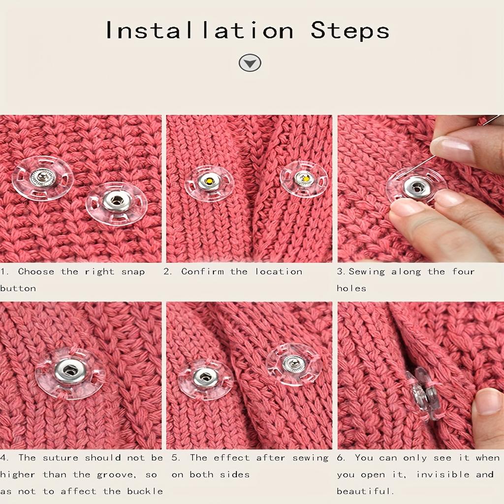 5/10 пар Прозрачная застежка-23 мм Сделай сам Невидимая кнопочная застежка Круглая кнопка-защелка Акриловая кнопка-кнопка Швейные принадлежности