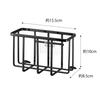 Yamazaki Film Hook Storage Rack, Small, Black, Approx. W15.5 x D8.5 x H10cm (excluding film hooks), Tower Kitchen Supplies Storage Rack, Sponge Holder