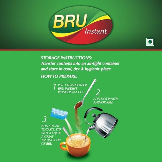 BRU Instant Coffee - Powder, 200g, Bag