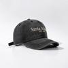 American Retro Washed Cotton Duck Tongue Hat For Women Hip Hop Baseball Hat Embroidery Letter Peaked Cap Solid Color Sun Visors