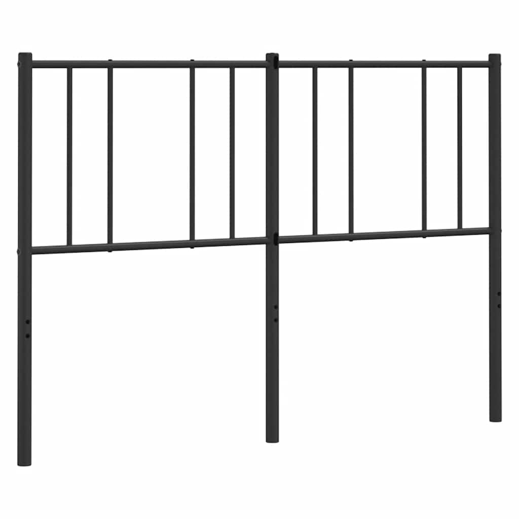 Vidaxl Metalowe Wezgłowie, Czarne, 150 Cm