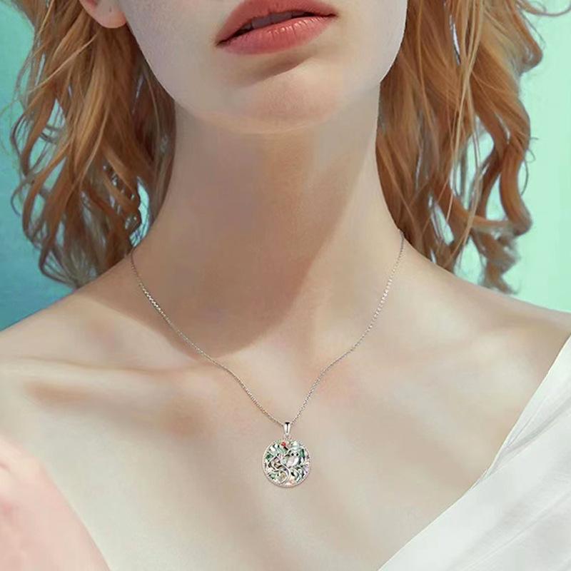 Модное ожерелье с подвеской в ​​виде совы, женское ювелирное изделие из ракушки дерева жизни