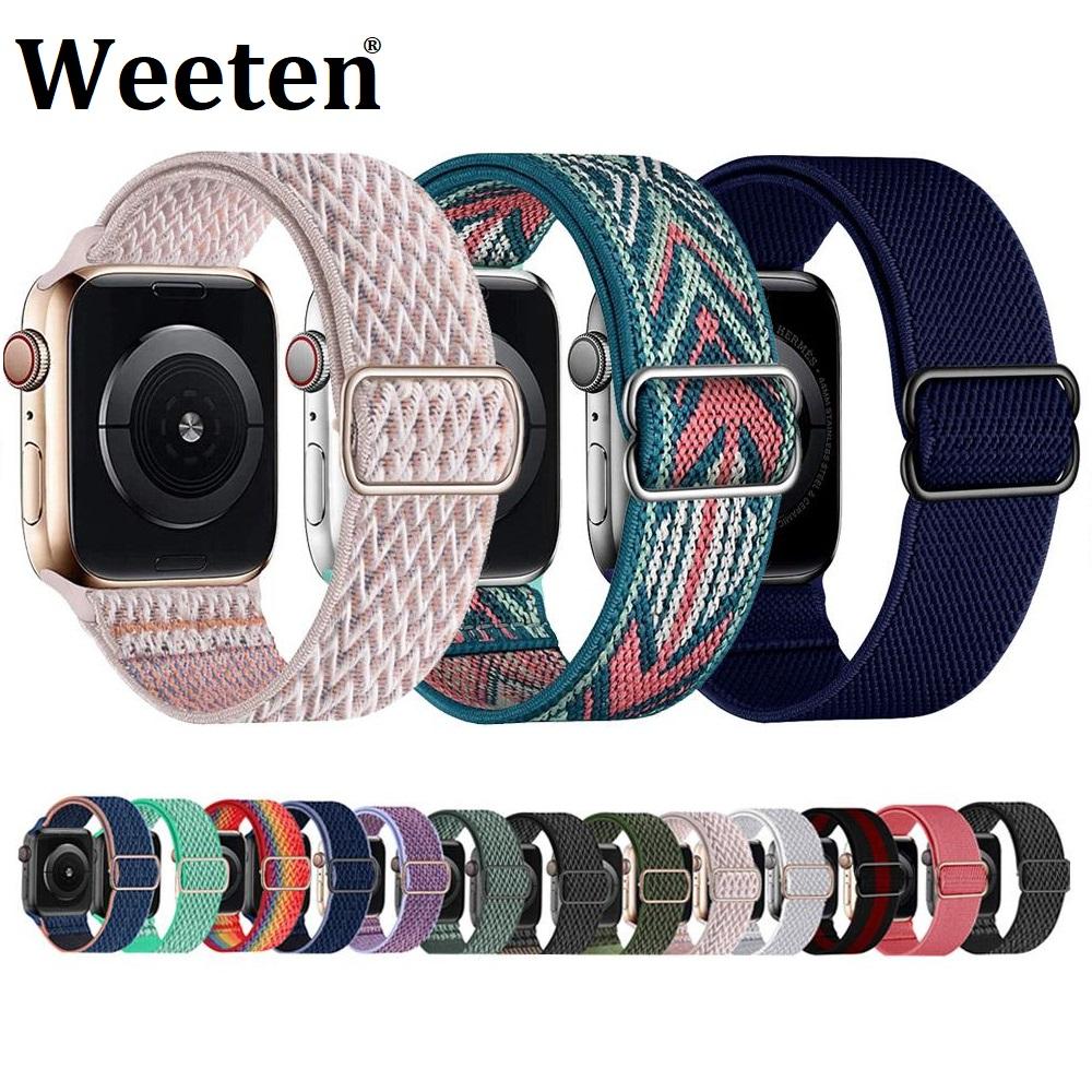 Тканевый плетеный нейлоновый ремешок Solo Loop для Apple Watch 9 8 7 SE 6, 44 мм, 40 мм, 38 мм, 42 мм, эластичный браслет для iWatch Series 5, 4, 3, 2, 1