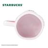 Кружка Starbucks с розовой полоской и тиснением