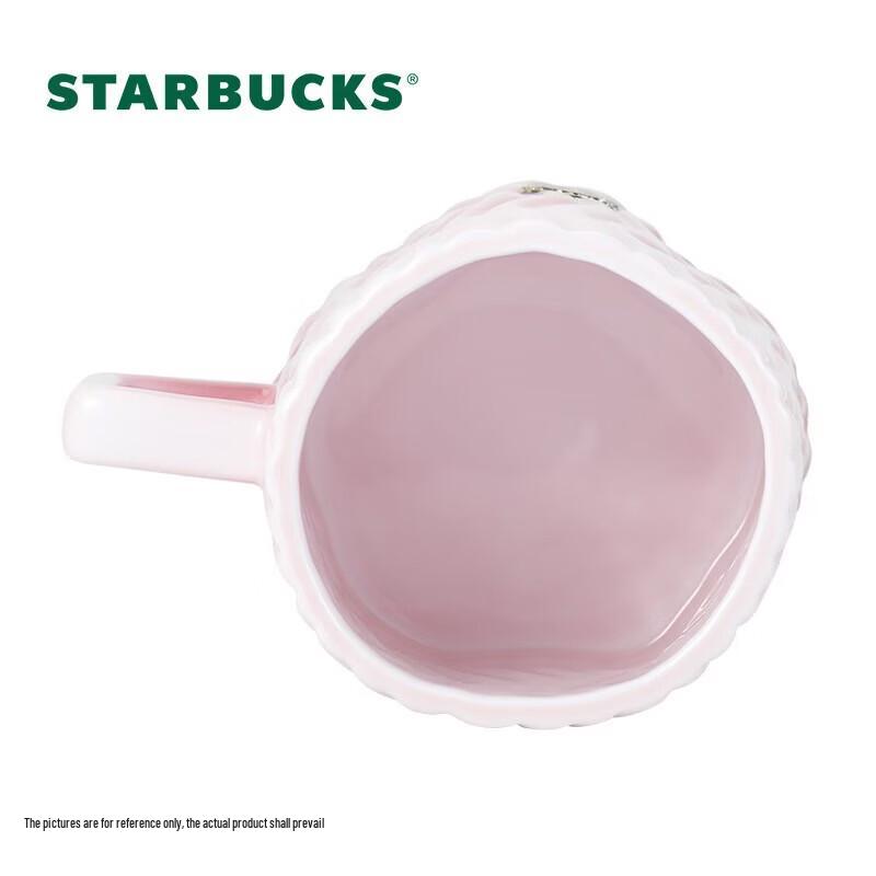 Starbucks Pink Stripe Embossed Mug