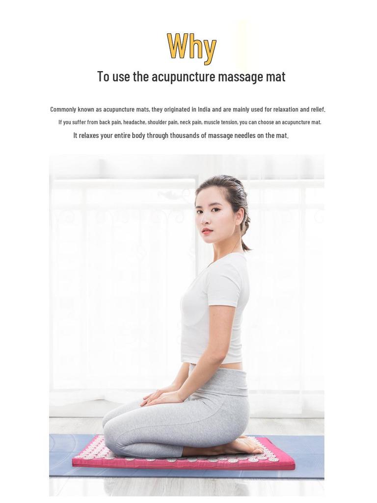 Acupressure Yoga Mat & Pillow Set for Massage & Therapy