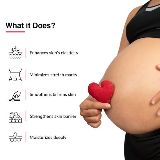 Fixderma Pregger's Крем от растяжек с церамидами, ниацинамидом и молочной кислотой для женщин, Товары для беременных для женщин - 60 г