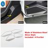 Silver Car Door Loudspeaker / indow Pillar A Stereo Speaker Panel Cover Trim Accessories For VW Volkswagen Arteon 2018 -