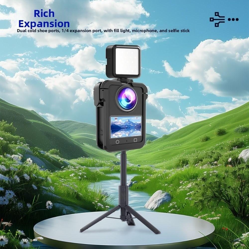 ABS Protective Frame Cold Shoe Mount 1/4 Screw Base Rabbit Cage Quick Release Housing Shell for DJI Osmo 360