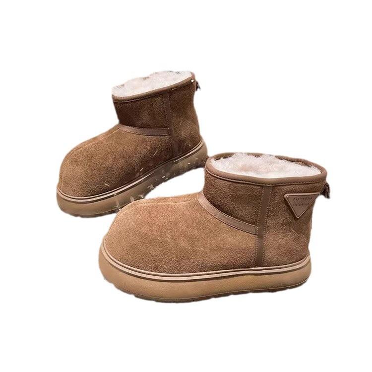 2024 новые бархатные утепленные нескользящие зимние ботинки женские зимние водонепроницаемые на толстой подошве повседневные теплые хлопковые ботинки короткие хлопковые ботинки