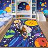 Детский ковер «Солнечная система» - Ковер для игровой комнаты на тему галактики, Нескользящий коврик для пола с принтом планет для спальни мальчика/девочки, Декор для класса