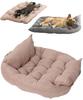 Пушистая подушка для домашних животных, моющаяся подушка для собак, 3-позиционная, милая, всесезонная, удобная подушка для подбородка, для маленьких собак, для средних собак, пушистая, на весь год (Розовый, М)