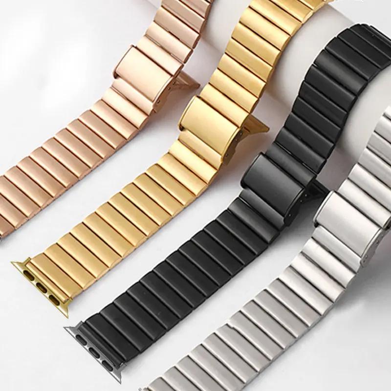 Нержавеющая сталь для Apple Watch Band Ultra 49 мм 45 мм 44 мм 41 мм 40 мм 46 мм 42 мм Металлический ремешок для iwatch Series 10 9 8 7 6 5 4 SE 3