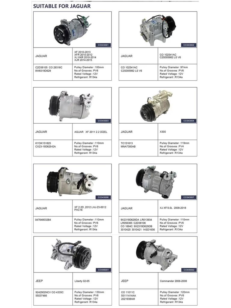 Совместимый компрессор для Buick Park Avenue (1997-2005 гг.) и LeSabre, Номер детали 89018865 CO 20195C