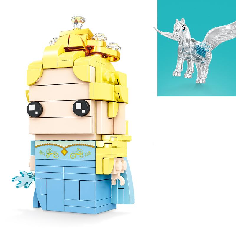 KAZI Девушка Строительный Блок Принцесса Карета Замок Мечты Головоломка Сборка DIY Игрушка Свет