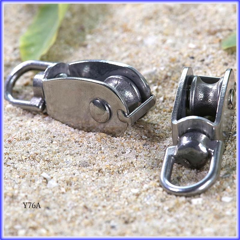 Хороший-M25 Одинарный блок с крюком для рывка, подъемный кран, сверхмощный поворотный крюк, нержавеющая сталь 304, трос 1/4 дюйма, нагрузка 330 фунтов (4шт) Ты