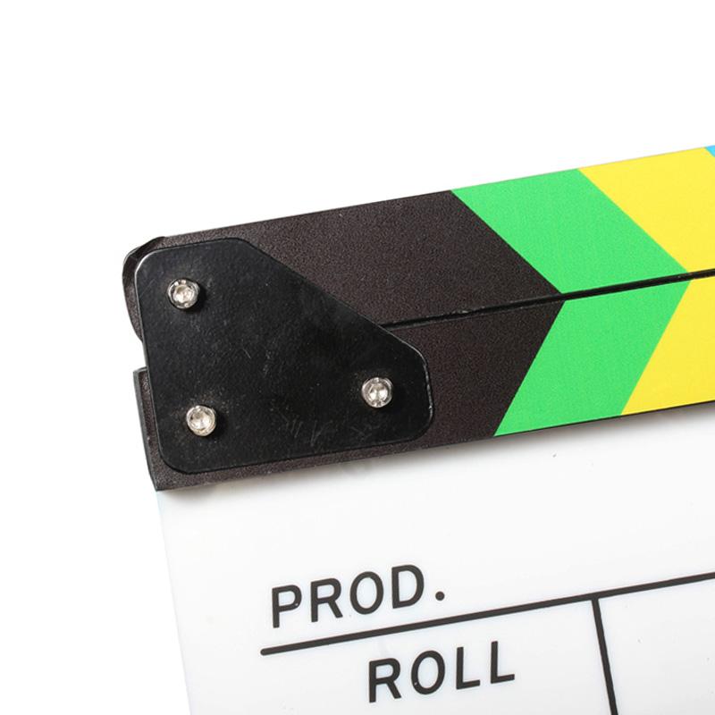 Acrylic Clapboard Dry Erase Director Film Movie Clapper Board Slate 9.6 * 11.7in