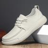 Мужская кожаная обувь Модная повседневная обувь Резиновая износостойкая Мягкие мужские кожаные кроссовки