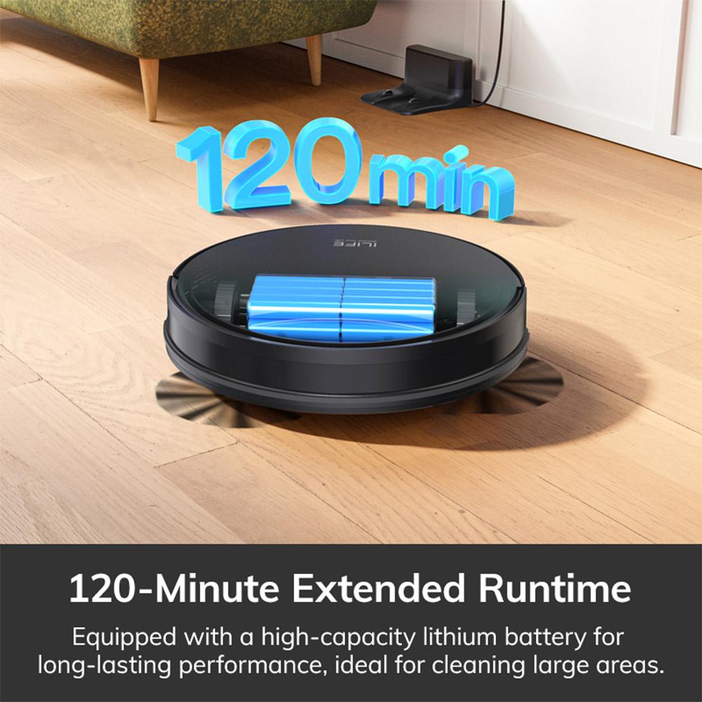 ILIFE V10 Robot Vacuum Cleaner, 5000Pa Suction, 120min Runtime, Gyro Navigation, Self-Charging, 2.4G WiFi, App, Alexa and Remote Control