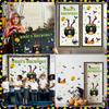 Pasimy Halloween Bulletin Board Decorations Set Halloween Theme Classroom Decor Spider Bat Ghost Pumpkin Cutouts with Borders for Home School Party