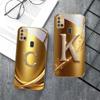 Золотое кольцо с лавровым листом Для Samsung A 31 32 A33 A34 35 14 A15 13 A16 25 26 50 52 53 54 55 56 70 71 72 73 Золотой стеклянный чехол для телефона