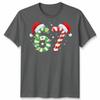 Six Seven 67th Birthday Christmas Candy Cane Numbers Unisex Unisex Graphic Tee